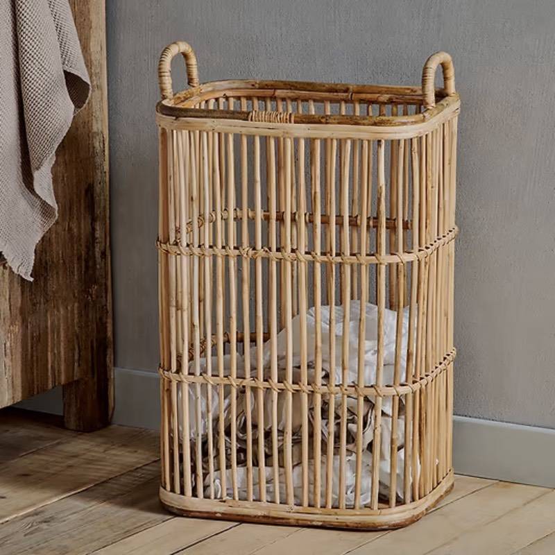 Rammi Rattan Tall Laundry Basket