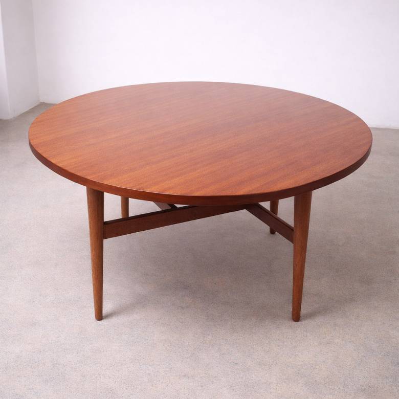 1950s Circular Mahogany Coffee Table By Gordon Russell