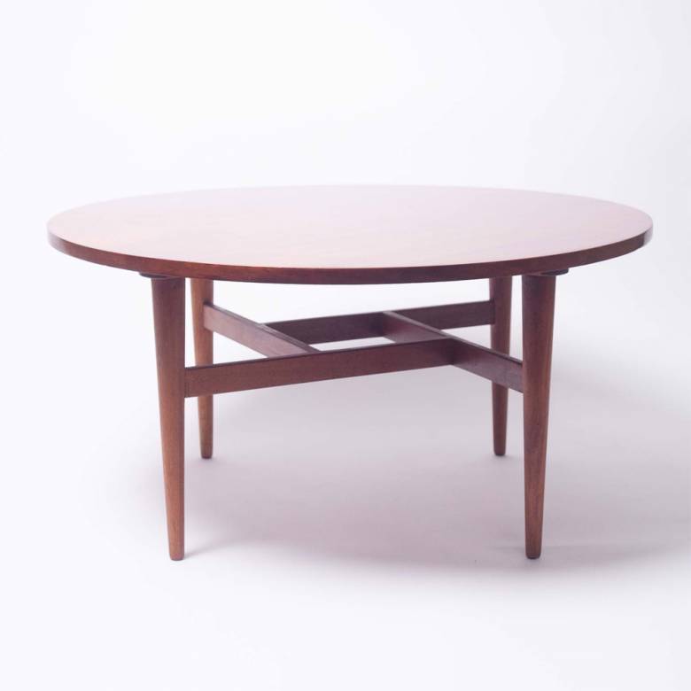 1950s Circular Mahogany Coffee Table By Gordon Russell