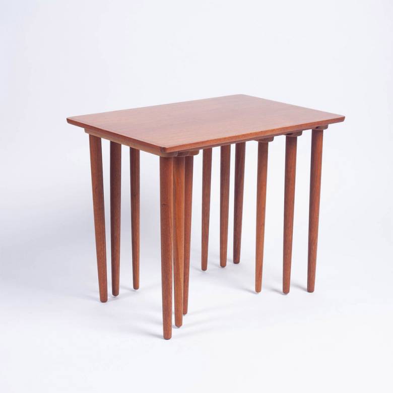 1960s Danish Teak Nest Of Side Tables By H.W. Klein For Bramin
