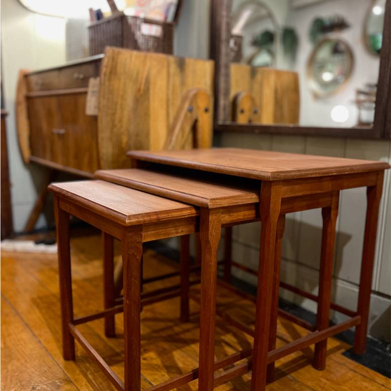 1960s Set of 3 Teak Nesting Tables By Toften Mobelfabrik