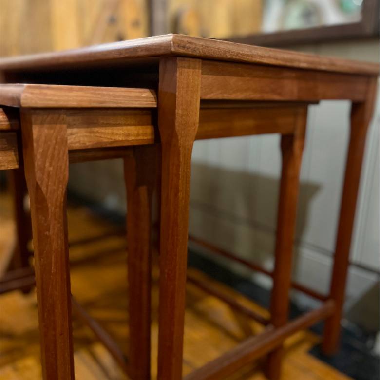 1960s Set of 3 Teak Nesting Tables By Toften Mobelfabrik