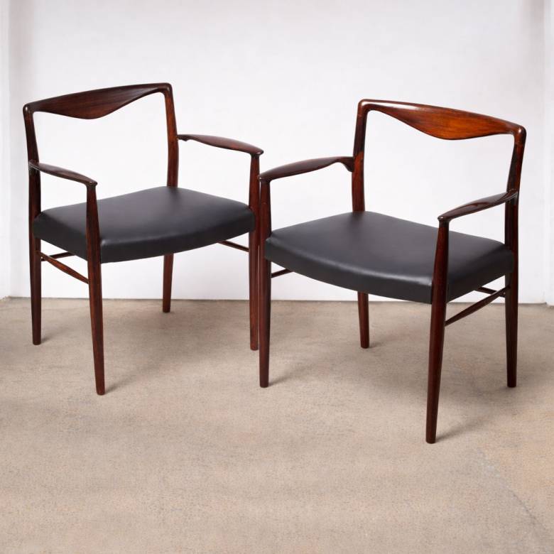 Pair Of 1960s Rosewood Chairs By Kai Lyngfeldt Larsen