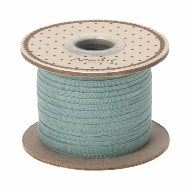 25m Roll Of Ribbon In Dark Mint By Maileg