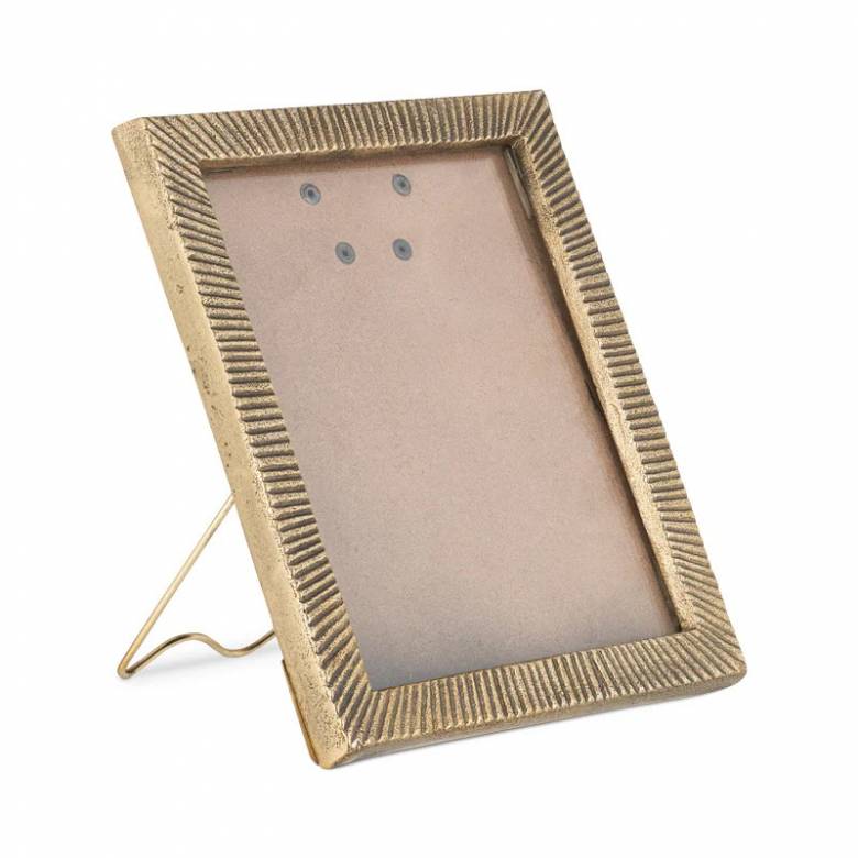 5X7" Ranoli Iron Etched Photo Frame In Antique Brass