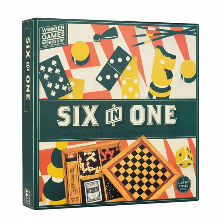 Six In One Handcrafted Wooden Games Compendium