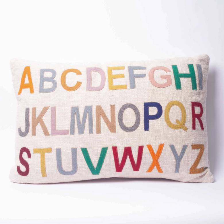 Alphabet Design Rectangular Cushion 60x40cm