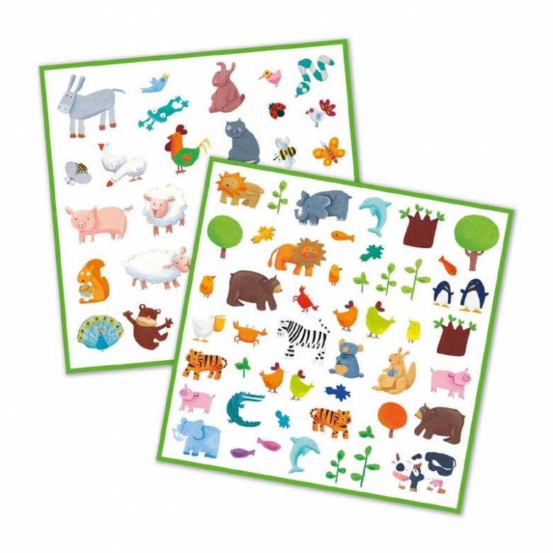 Animals - Pack Of 160 Stickers By Djeco 4+