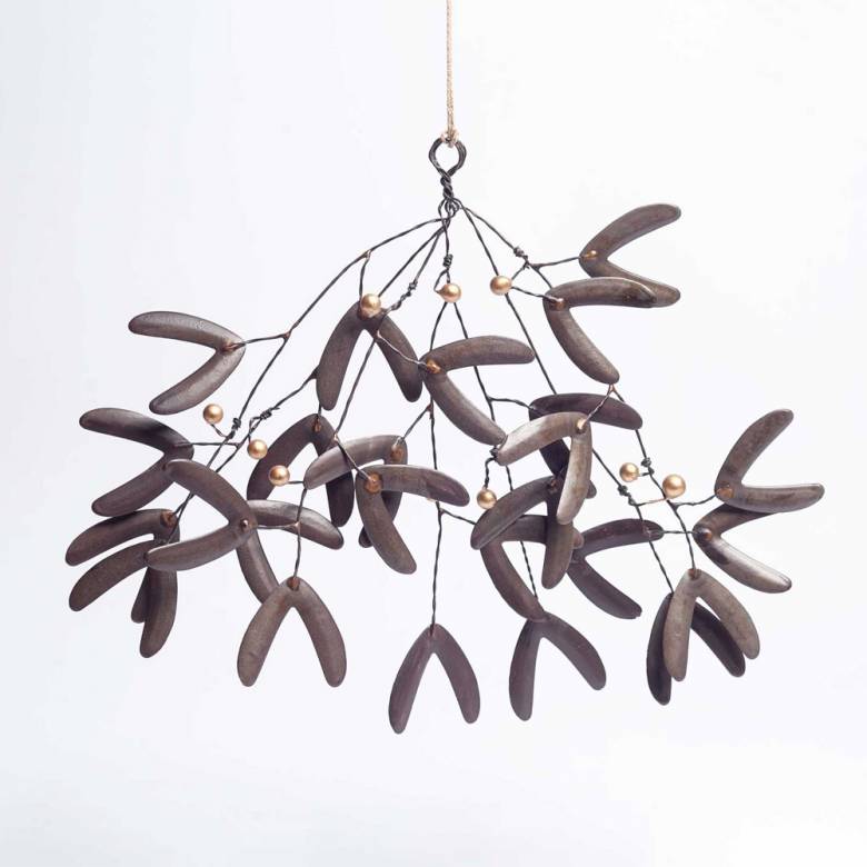 Avni Mistletoe Decoration In Antique Brass