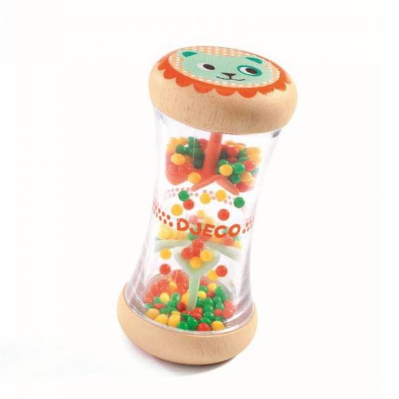 BabyPlui Colourful Wooden Rattle By Djeco 0+