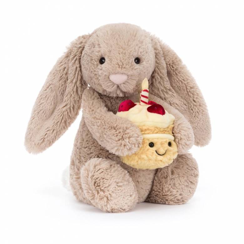Bashful Beige Bunny 'Birthday' Soft Toy By Jellycat 0+