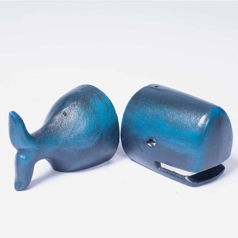 Cast Iron Whale Bookends