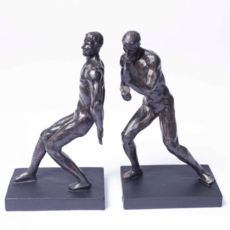Athletes Sculptural Bookends