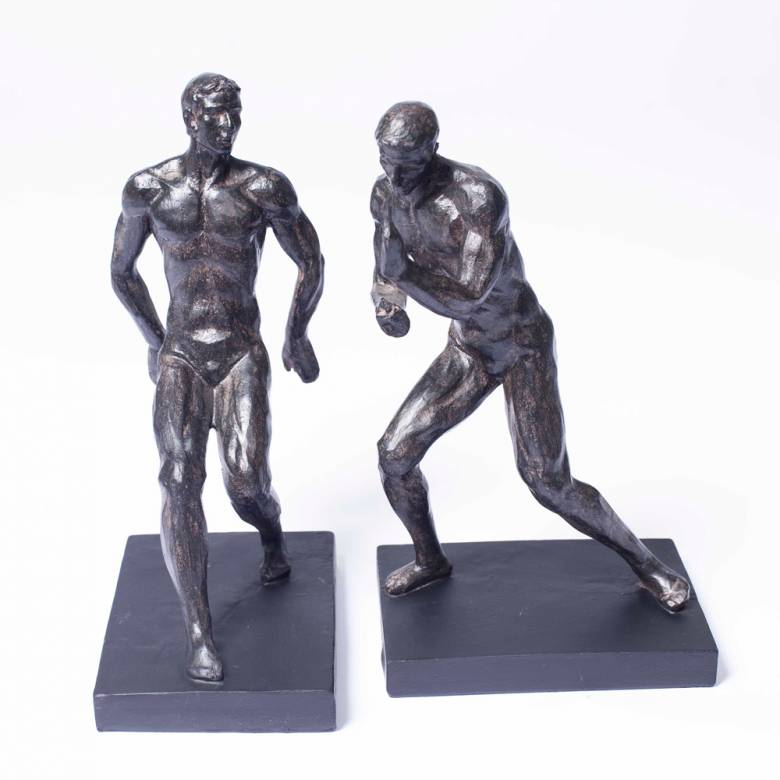 Athletes Sculptural Bookends