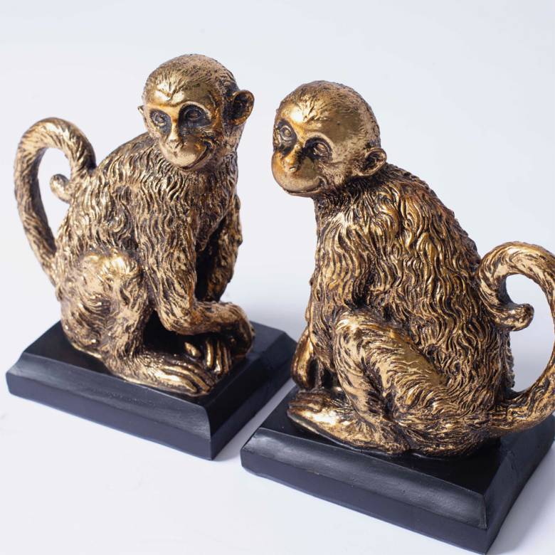 Gold Monkey Bookends