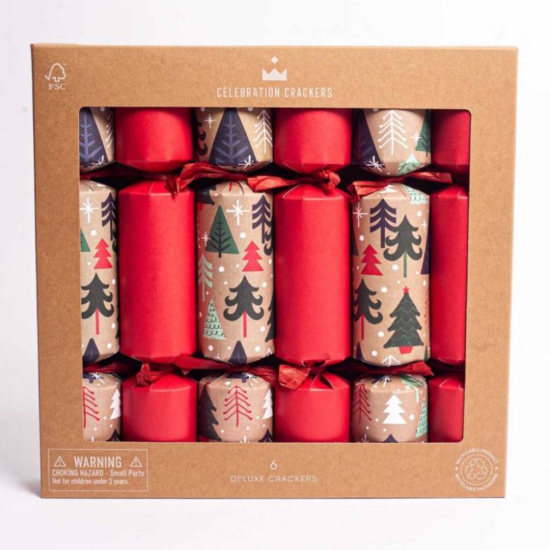 Box Of 6 Christmas Forest Christmas Crackers