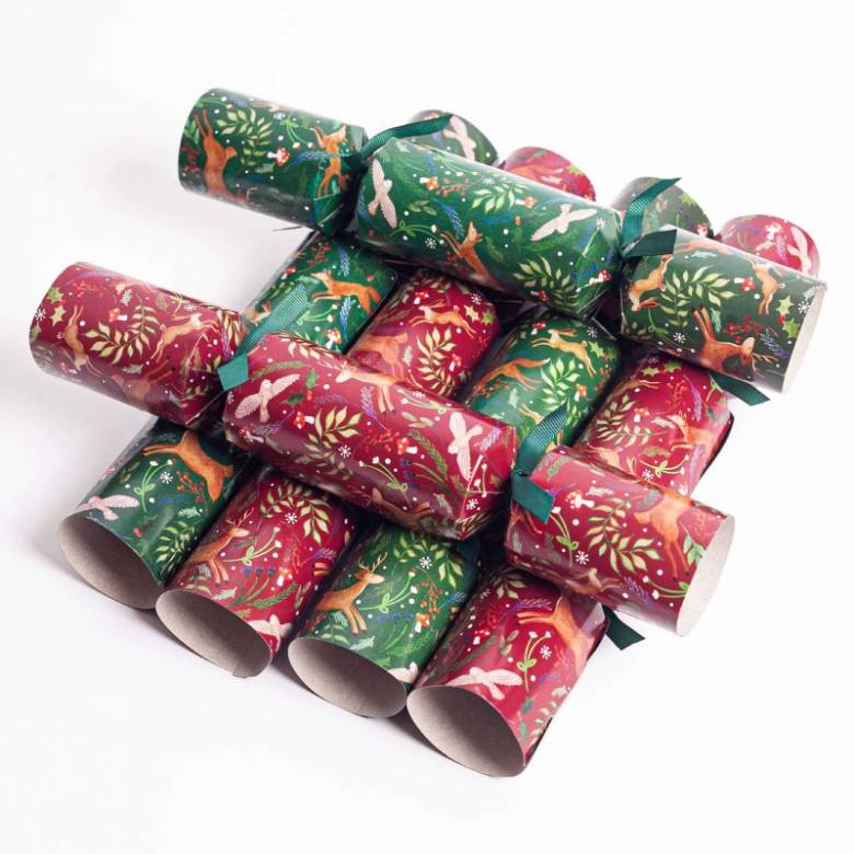 Box Of 6 Woodland Folk Christmas Crackers