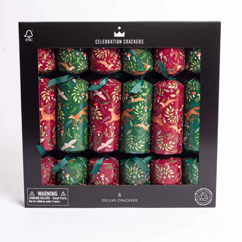 Box Of 6 Woodland Folk Christmas Crackers