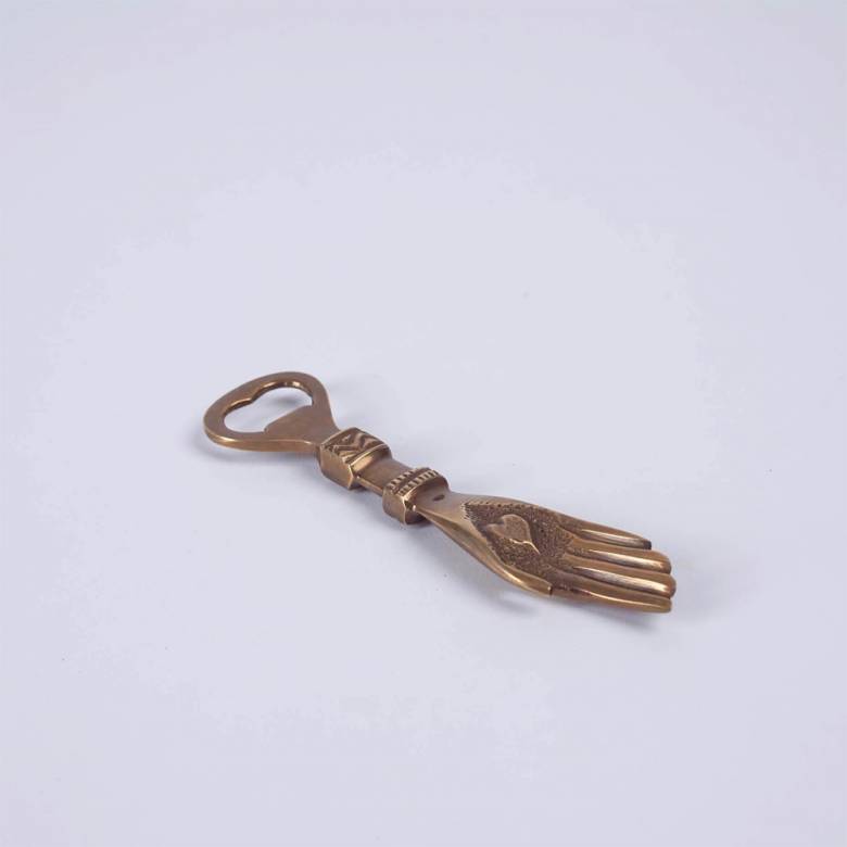 Brass Hand Bottle Opener