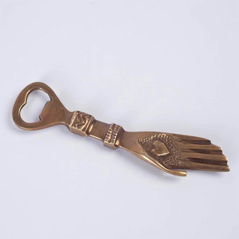 Brass Hand Bottle Opener