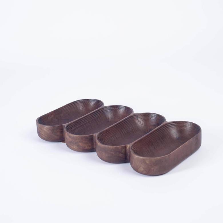 Curved Mango Wood Serving Tray