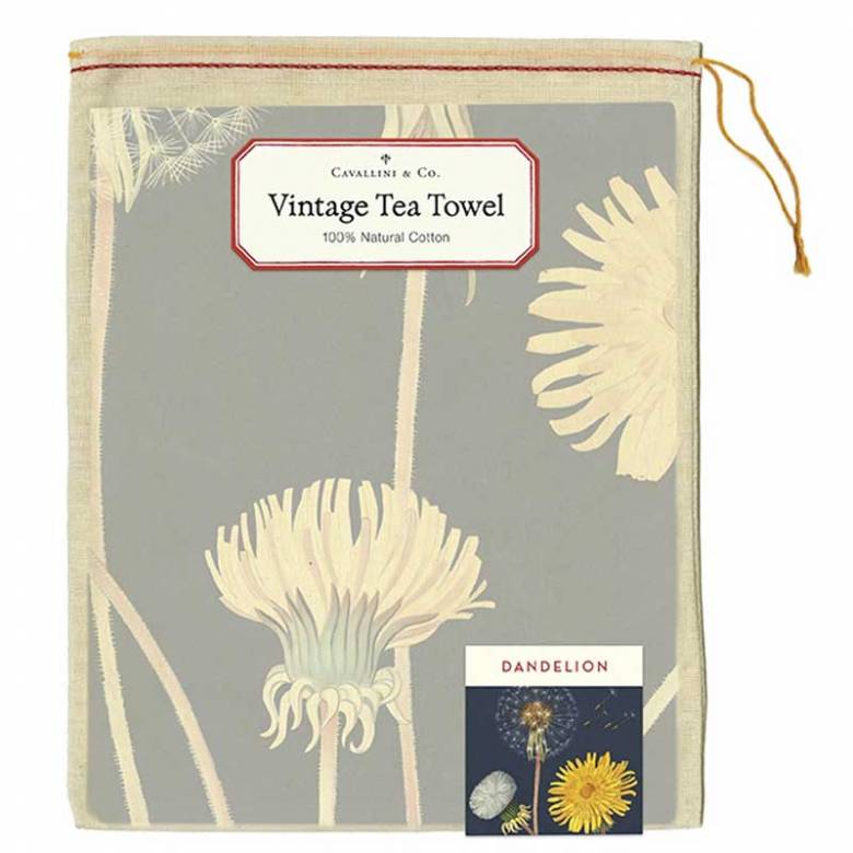 Dandelion Tea Towel With Gift Bag