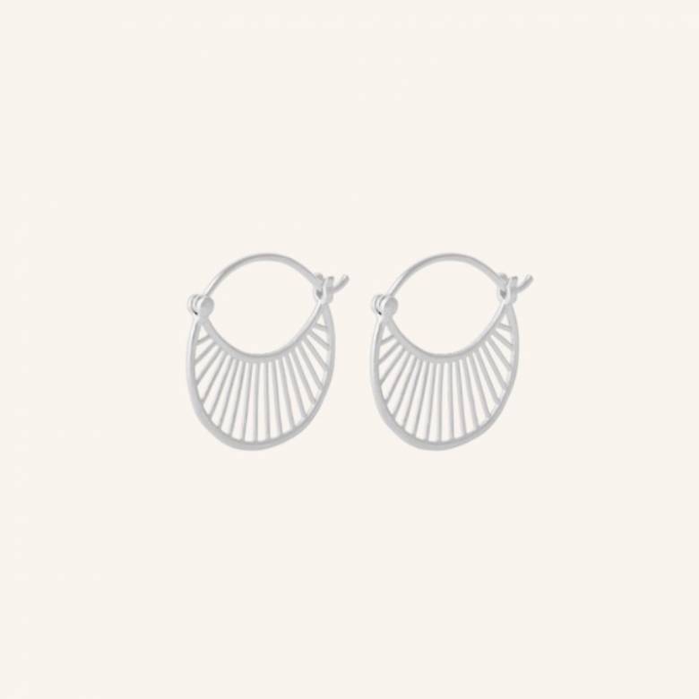 Daylight Hoop Earrings In Silver By Pernille Corydon