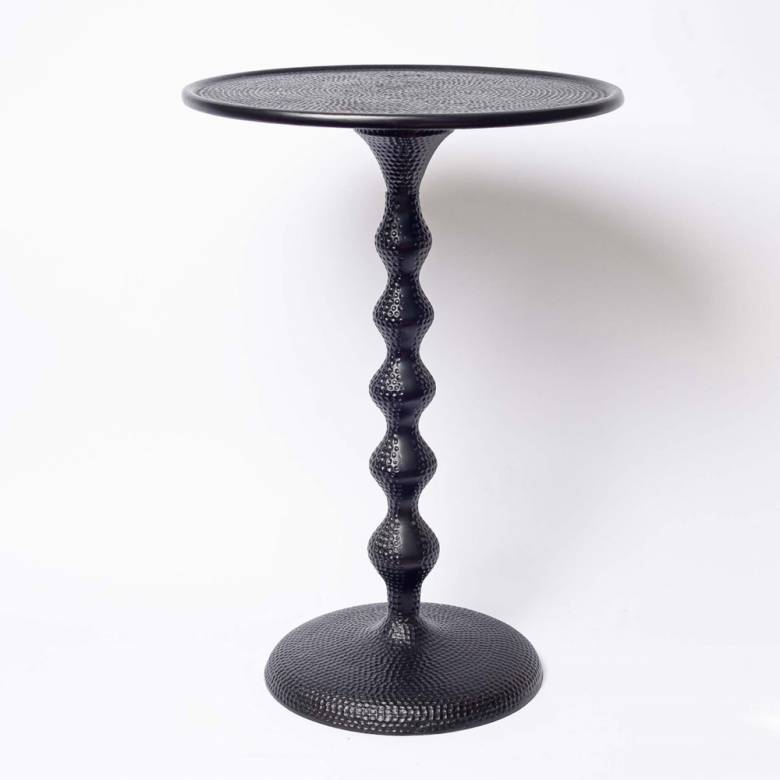 Dimpled Aluminium Side Table In Black