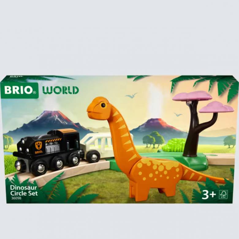 Dinosaur Circle Train Set Brio Wooden Railway 3+