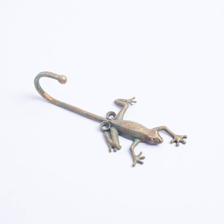 Distressed Metal Frog Hook