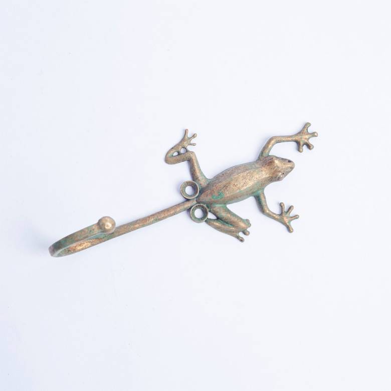 Distressed Metal Frog Hook