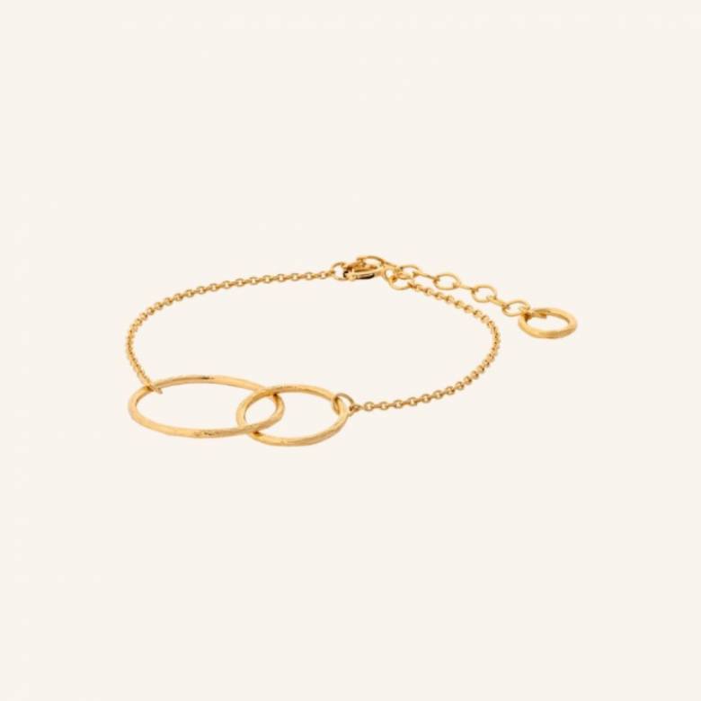 Double Plain Bracelet In Gold By Pernille Corydon