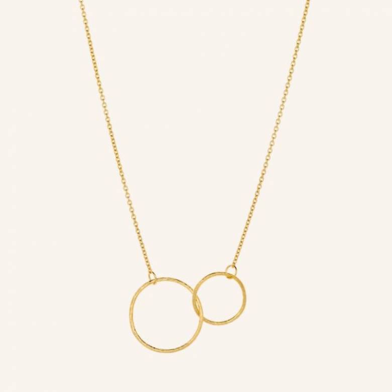 Double Plain Necklace In Gold By Pernille Corydon