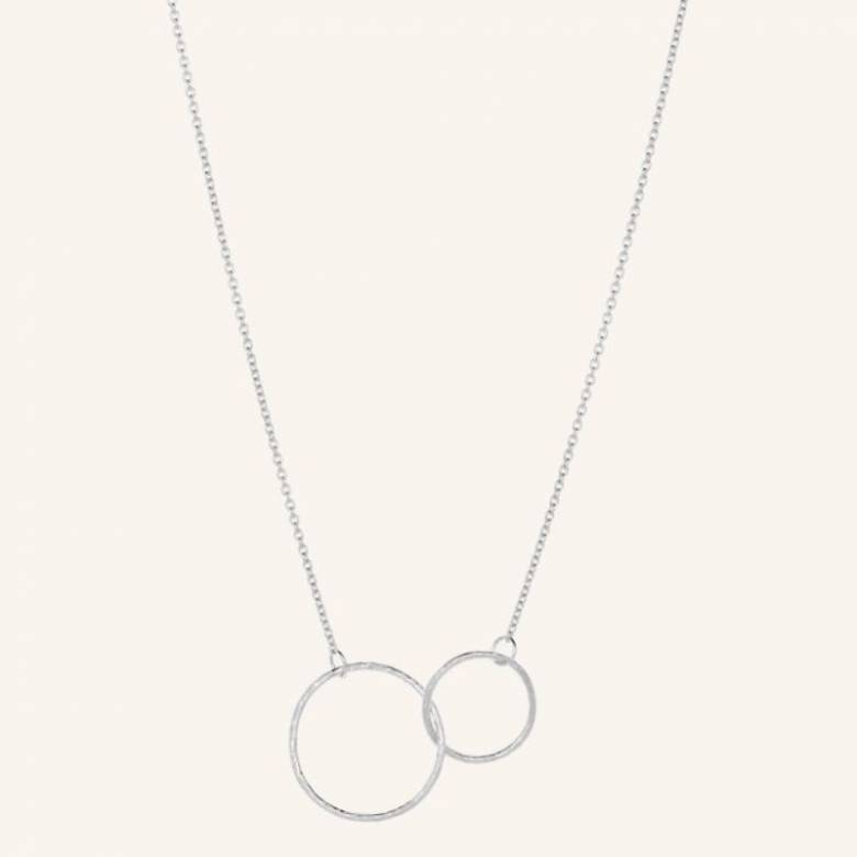 Double Plain Necklace In Silver By Pernille Corydon