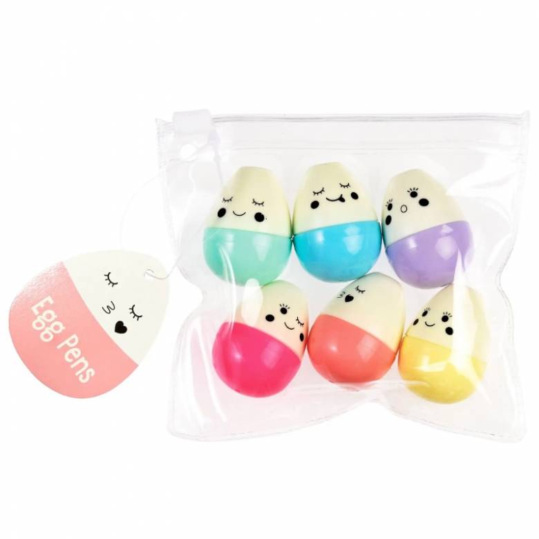 Emoji Egg Set Of 6 Felt Tip Pens 3+