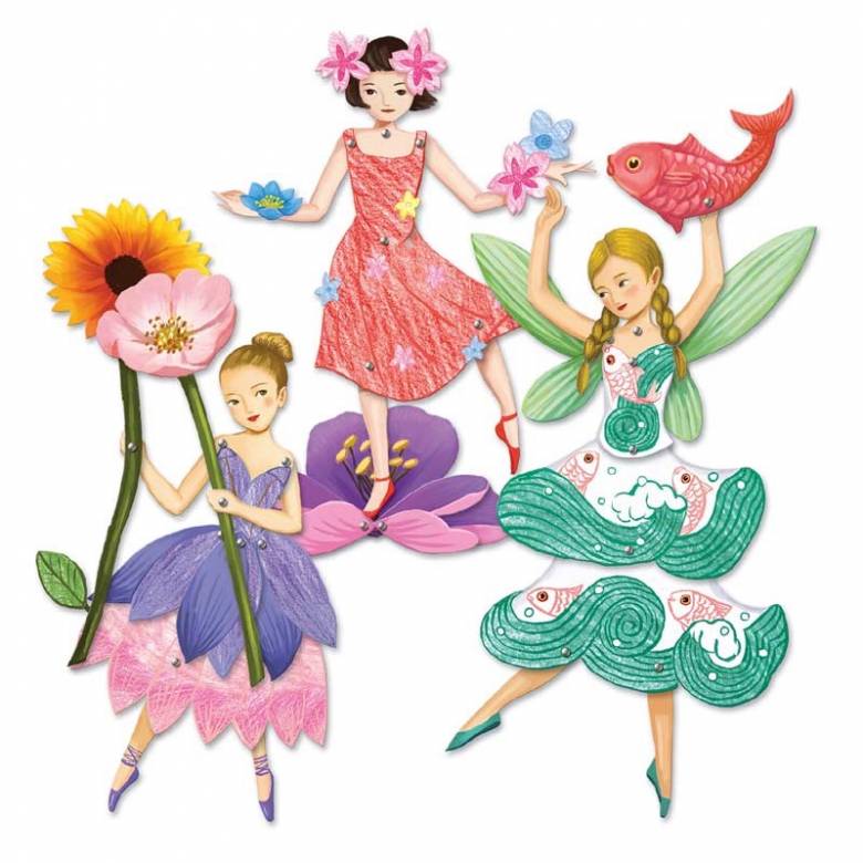 Fairies - Jumping Jacks To Colour In 6+