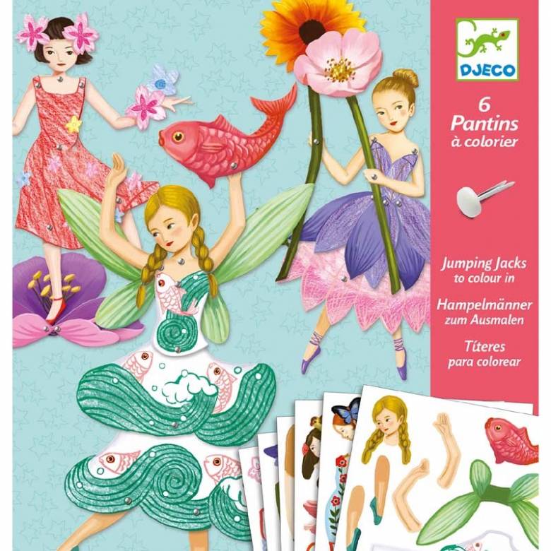 Fairies - Jumping Jacks To Colour In 6+