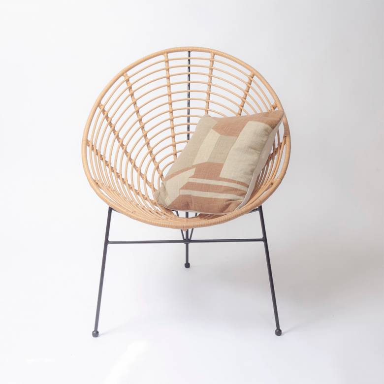 Faux Rattan Egg Shaped Garden Lounge Chair