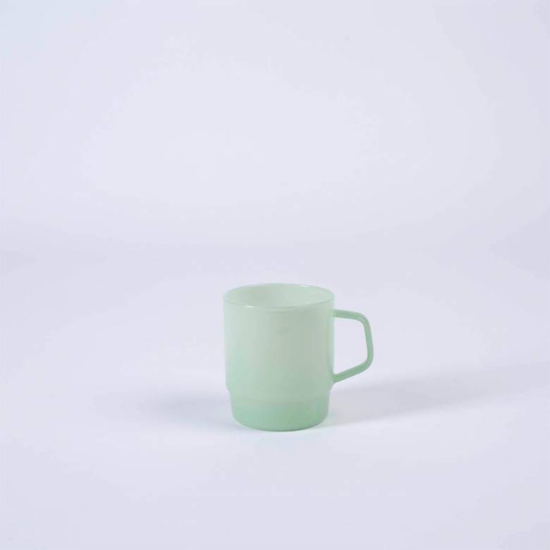 Glass Coffee Cup In Mint Green