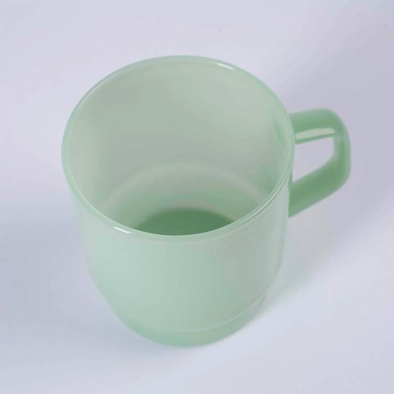 Glass Coffee Cup In Mint Green