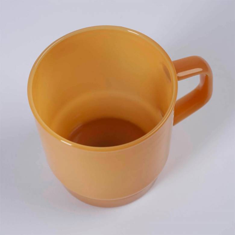 Glass Coffee Cup In Mustard