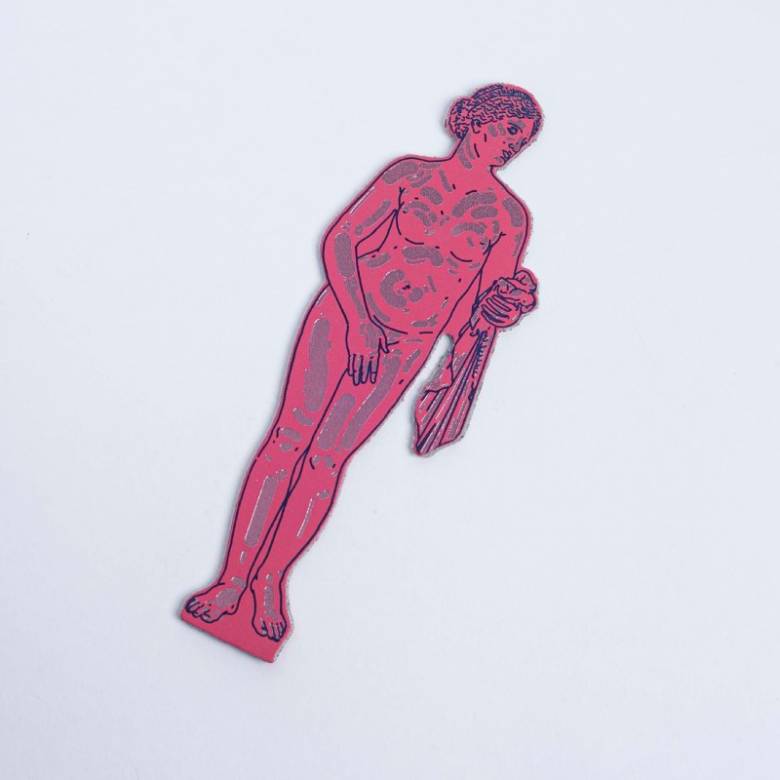 Hand Painted Leather Aphrodite Bookmark In New Pink