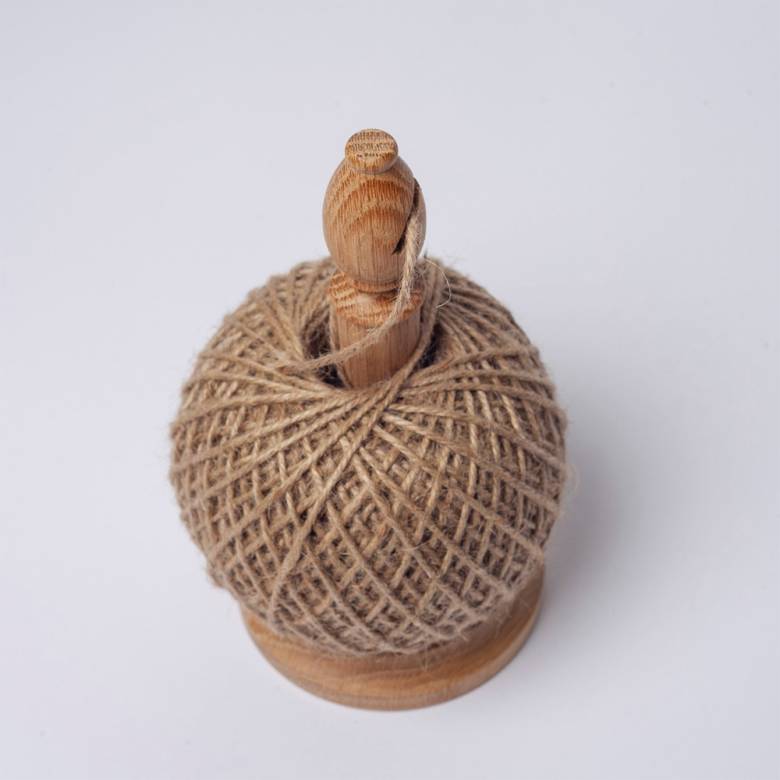 Hand-turned String With Natural Twine Tidy with Cutter