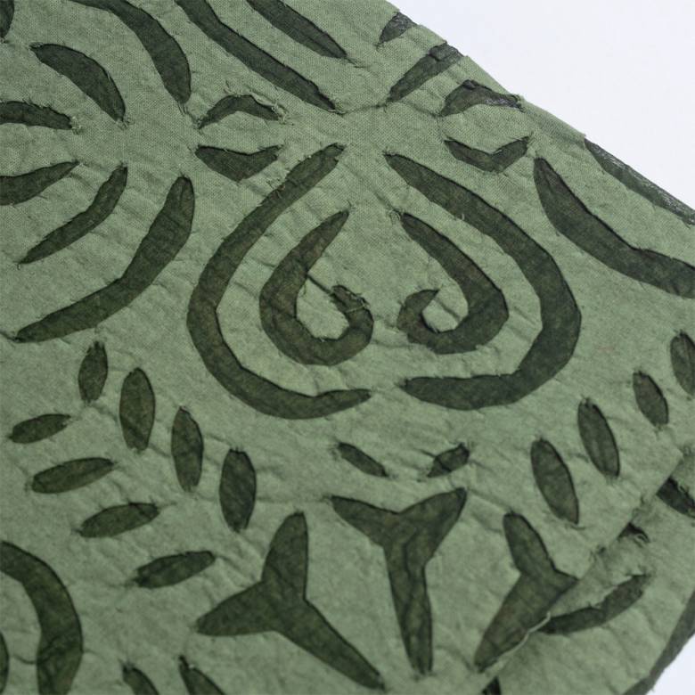 Handmade Cut Out Throw In Green