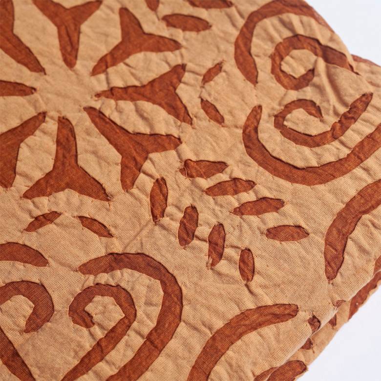 Handmade Cut Out Throw In Orange