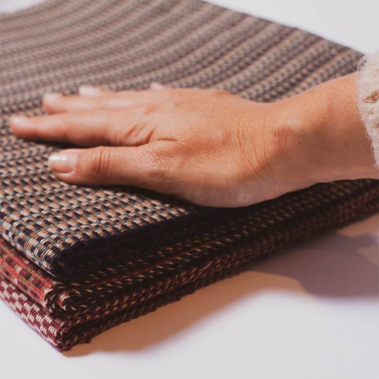 Handwoven Cotton Table Runner In Ember Plains