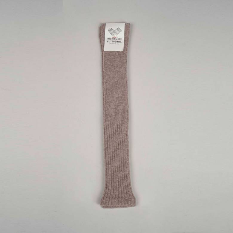 Japanese Alpaca Wool Arm & Leg Warmers In Beige