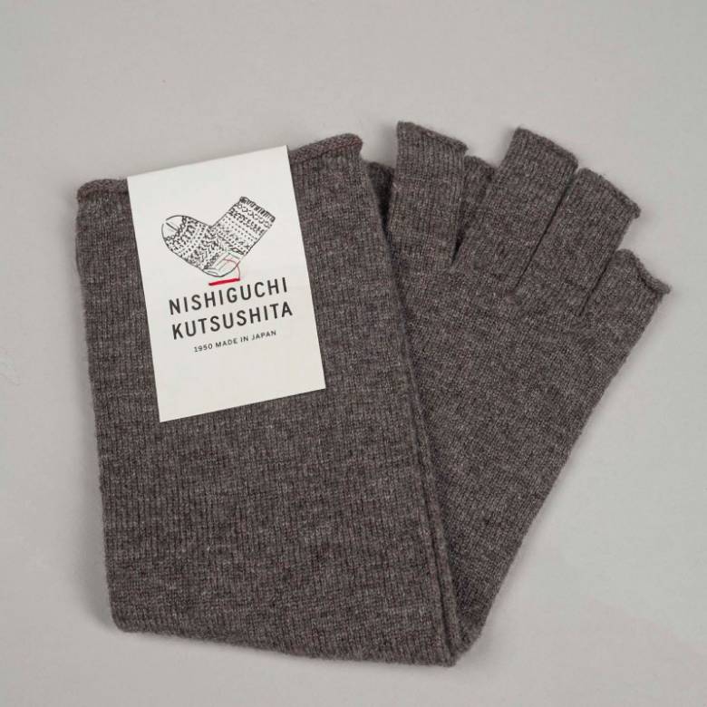 Japanese Merino Wool Arm Warmers In Mocha Brown