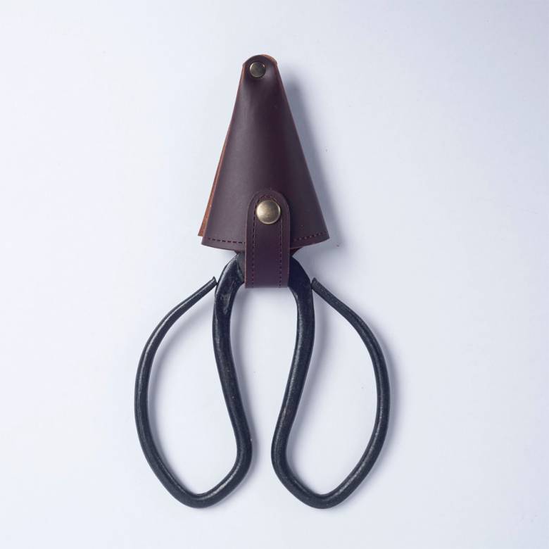 Large Gardening Scissors In Leather Pouch
