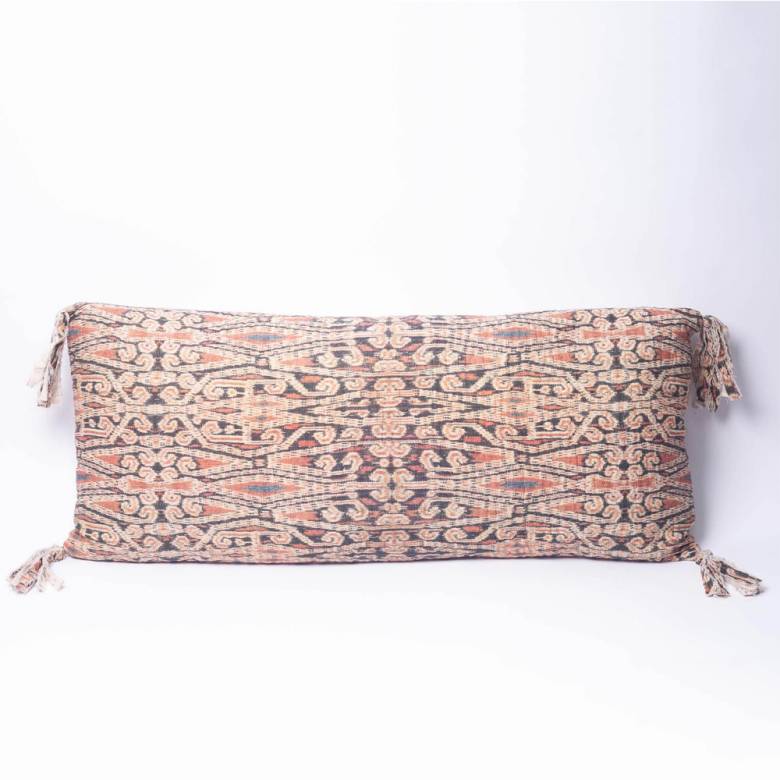 Large Rectangular Patterned Cushion In Multi Colours 80x35cm